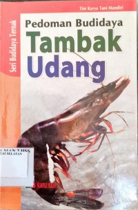 Pedoman Budidaya Tambak Udang
