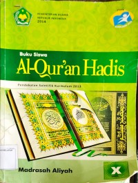 Image of Buku Siswa Al-Qur'an Hadis Madrasah Aliyah kelas X